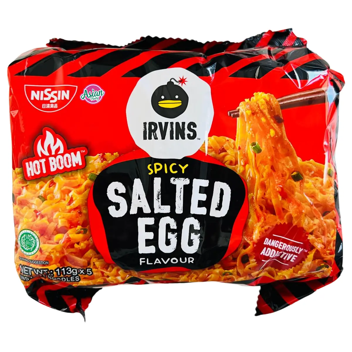 Nissin Irvins Hot Boom Spicy Salted Egg Flavour 1