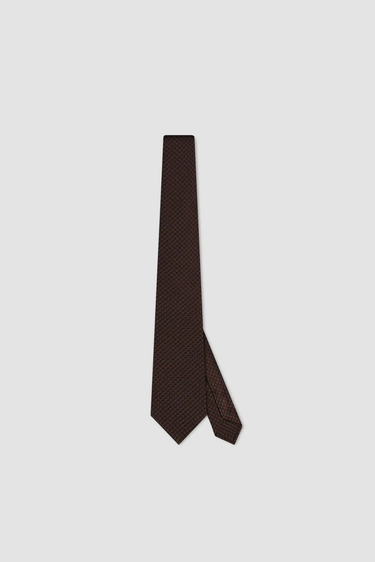 Kiton Brown/Navy Silk Tie 1