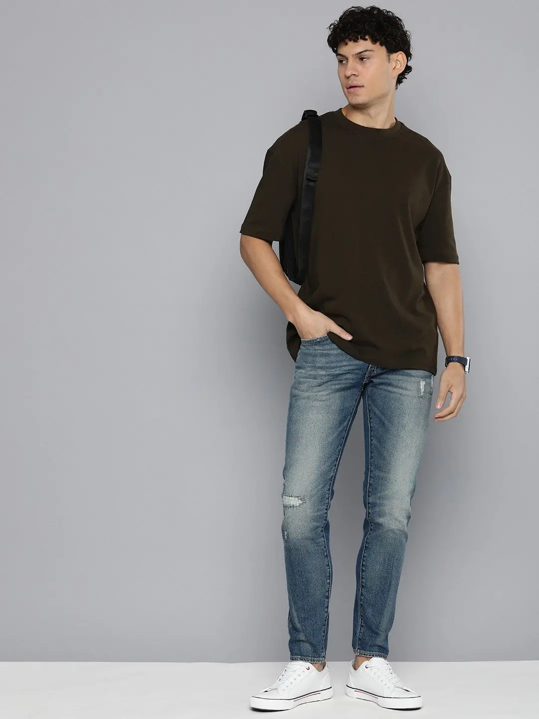 Men's 512 Blue Slim Tapered Fit Mid Rise Jeans 1