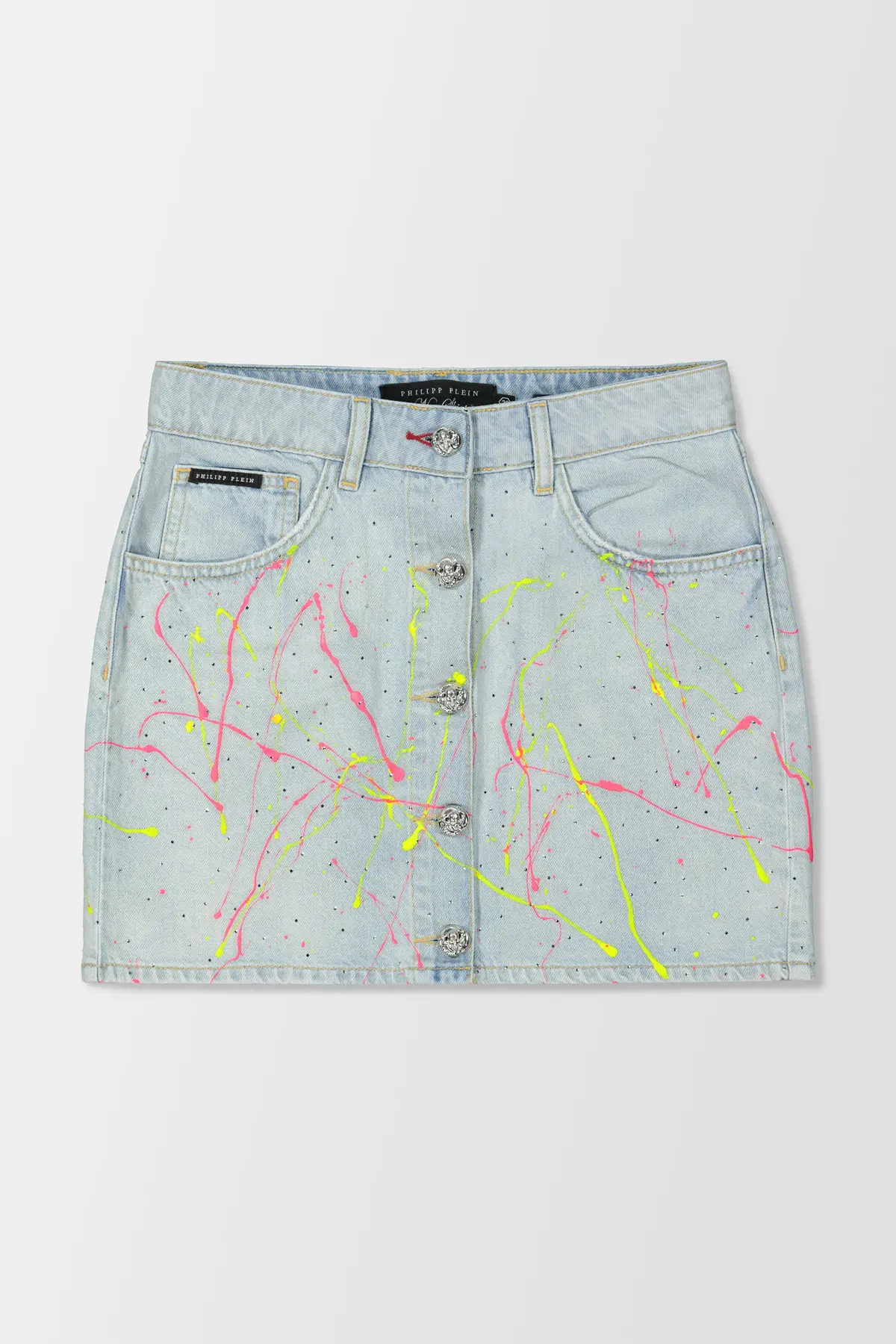 Philipp Plein Hot’N’Cold Crystal Denim Skirt 1