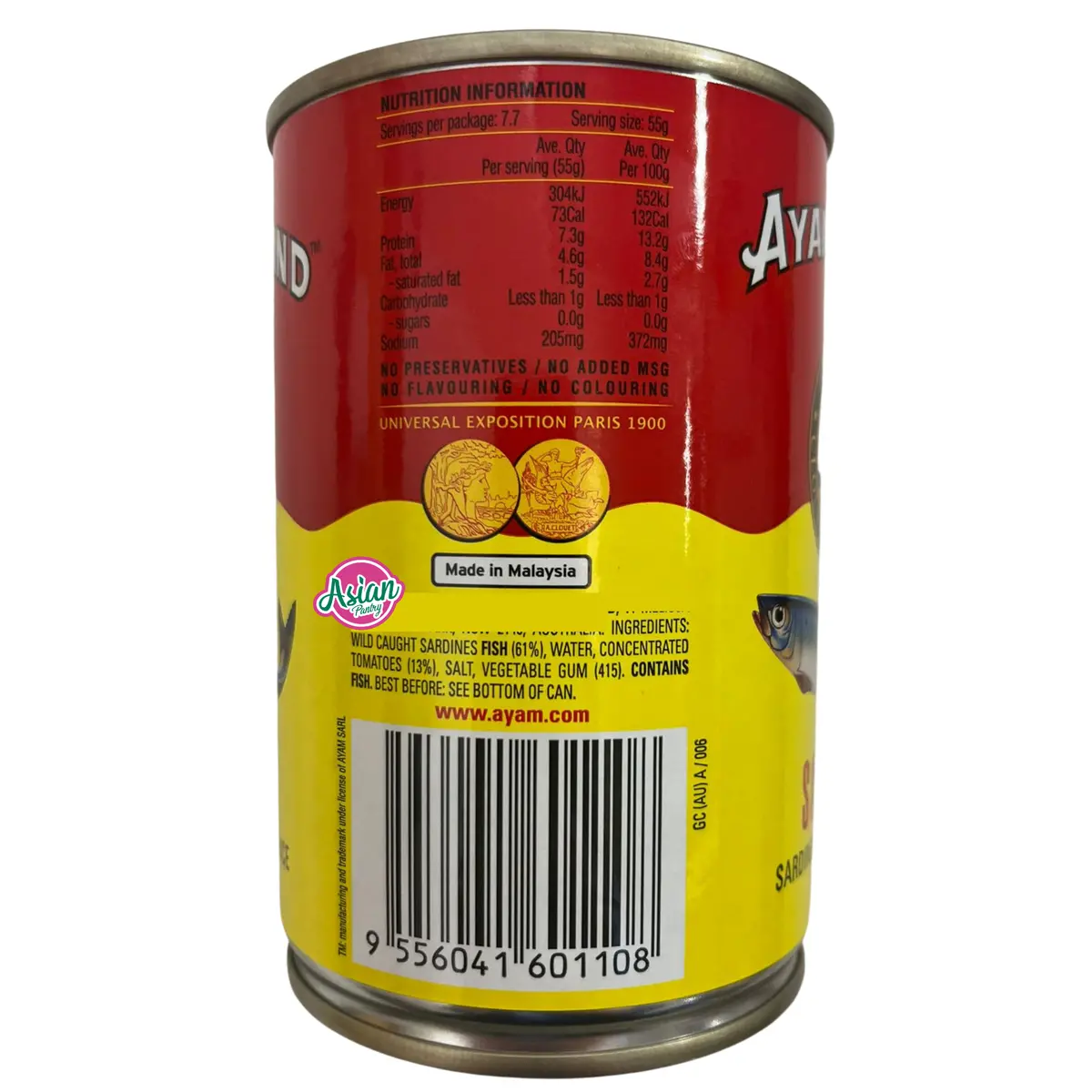 Ayam Brand Sardines In Tomato Sauce Tall 425G 2