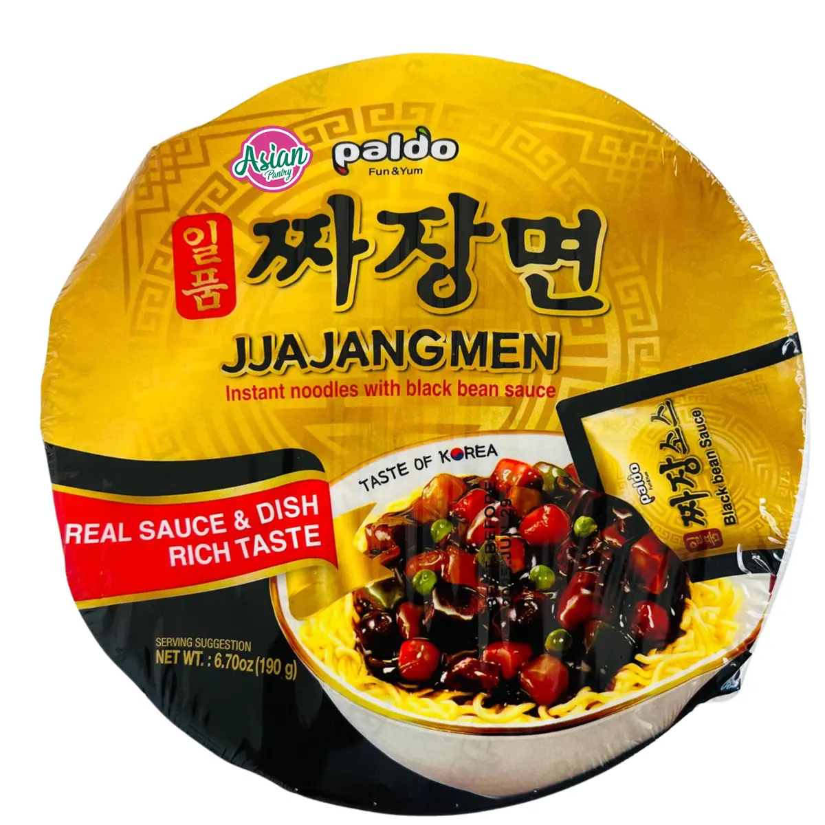 Paldo Instant Noodles With Black Bean Sauce Bowl 190G 1