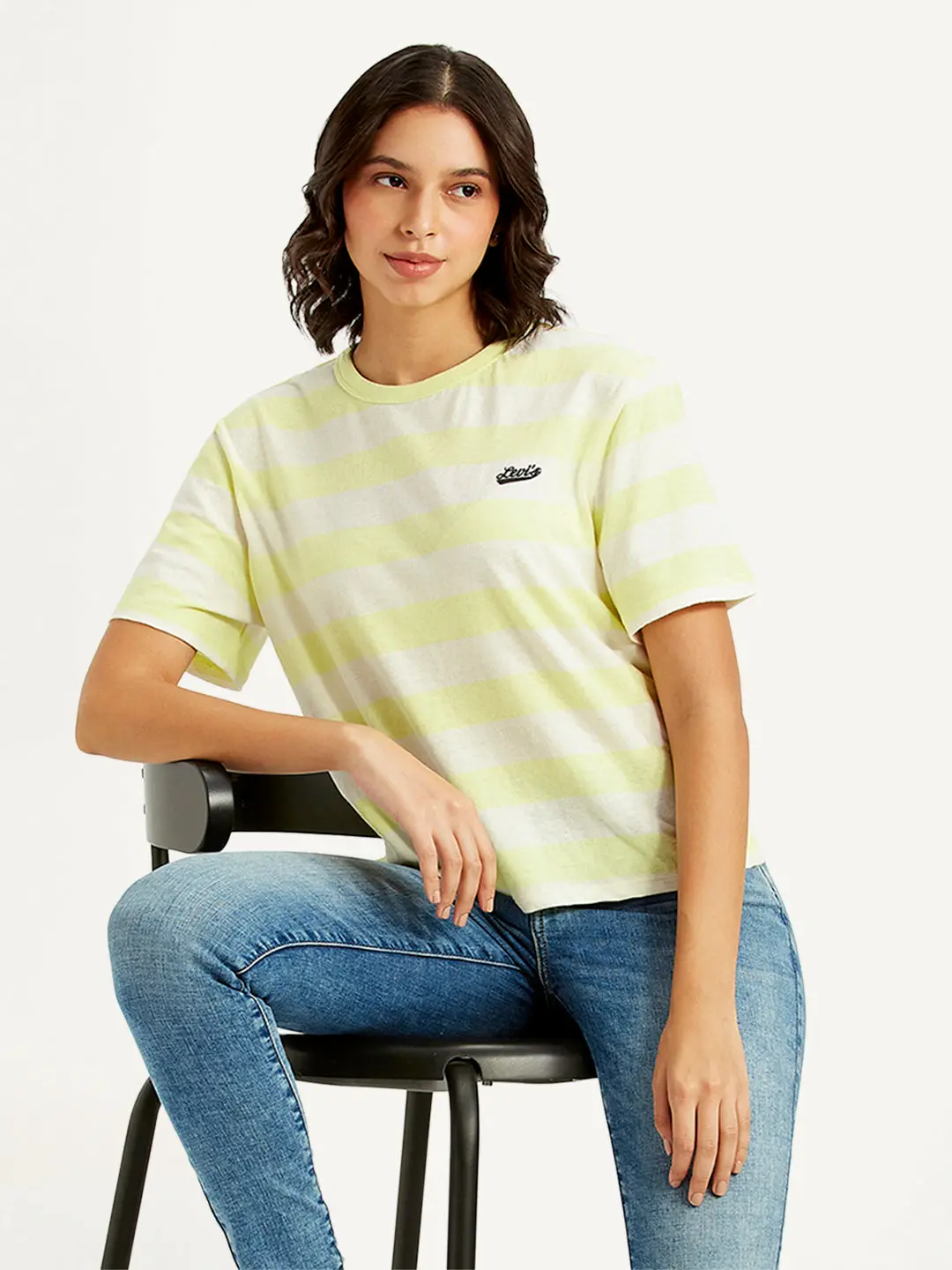 Women's Striped Relaxed Fit T-Shirt 1