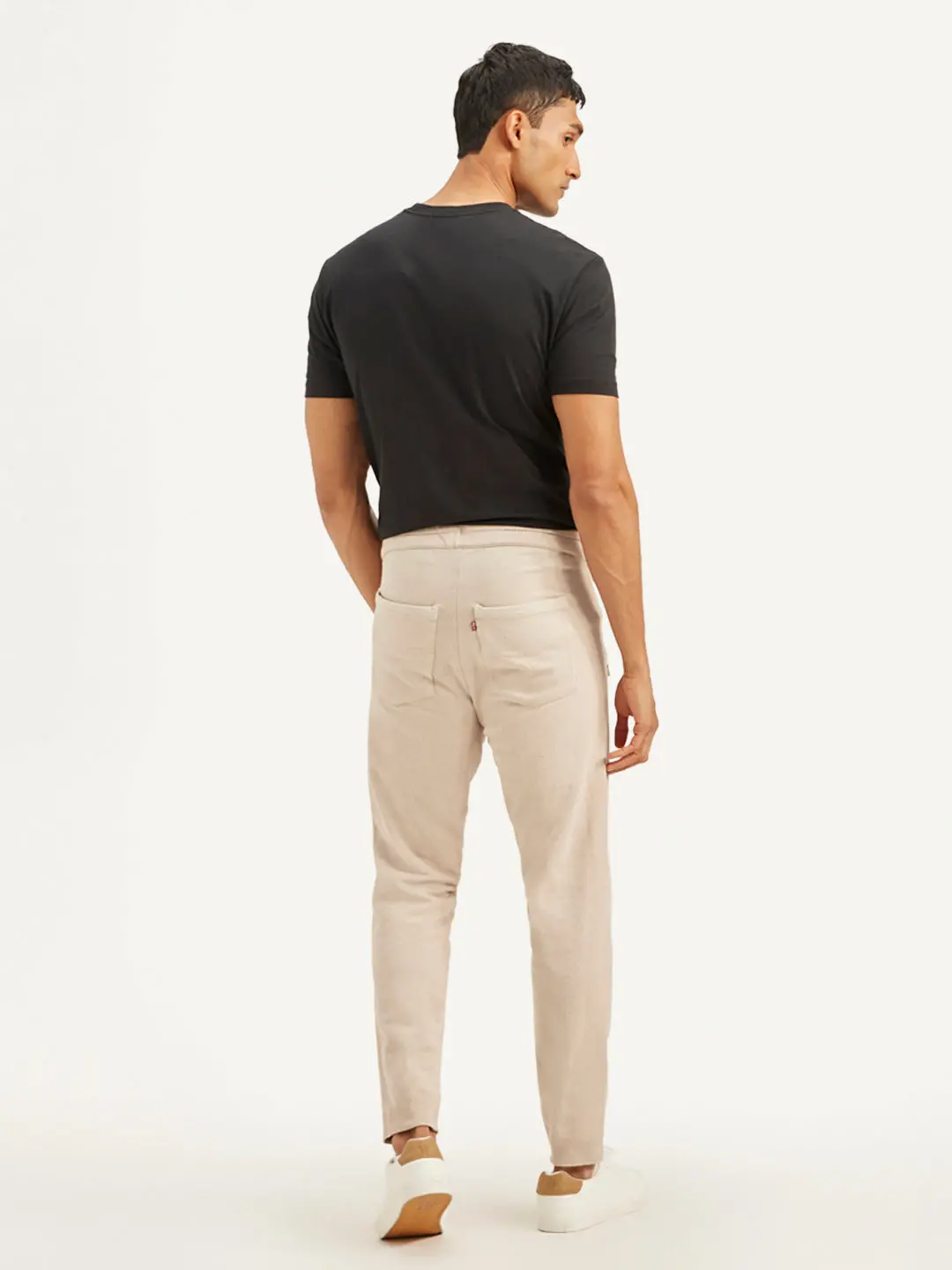 Men's Beige Solid Joggers 2