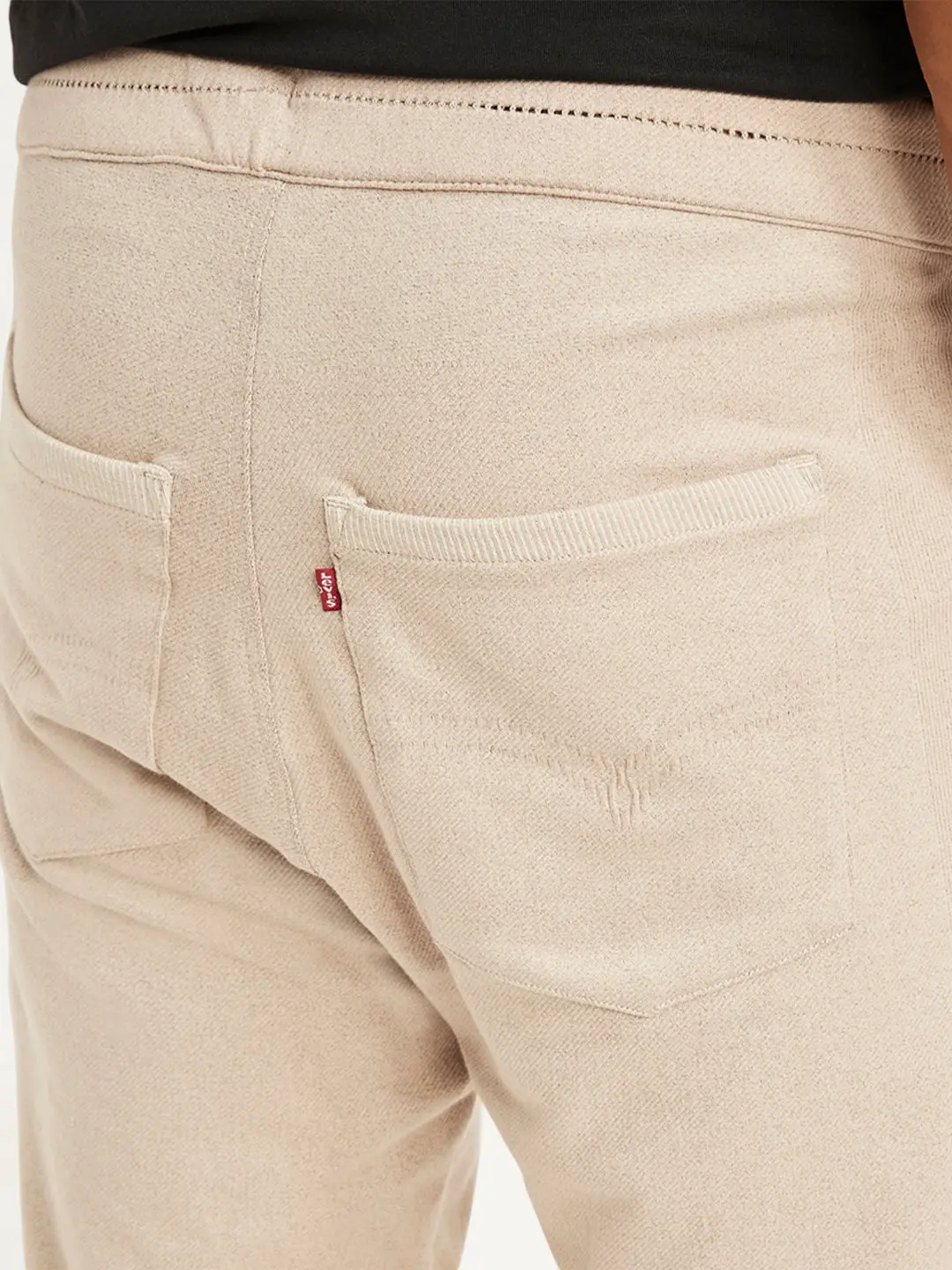 Men's Beige Solid Joggers 3