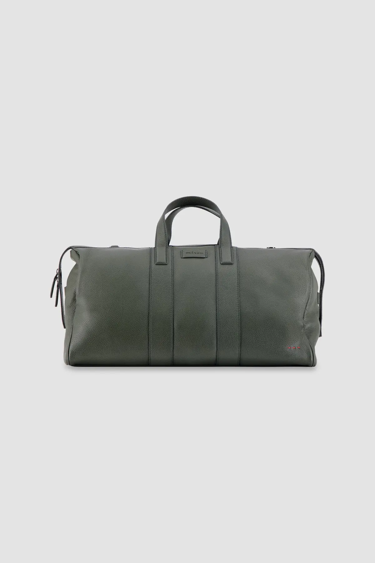 Kiton Military Green Deerskin Travel Bag 1