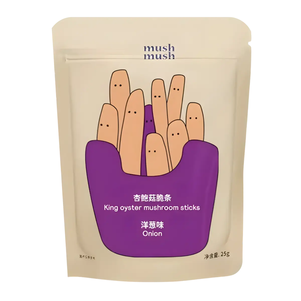 Mush Mush Crispy King Oyster Mushroom Sticks (Onion Flavour) 25G 1