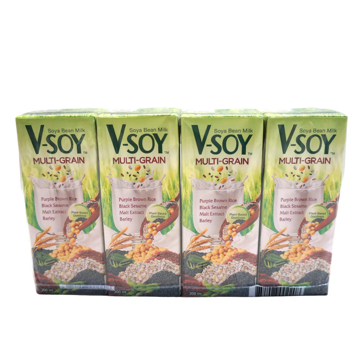 V-Soy Multigrain Soya Bean Milk 4X200ml 800Ml 1