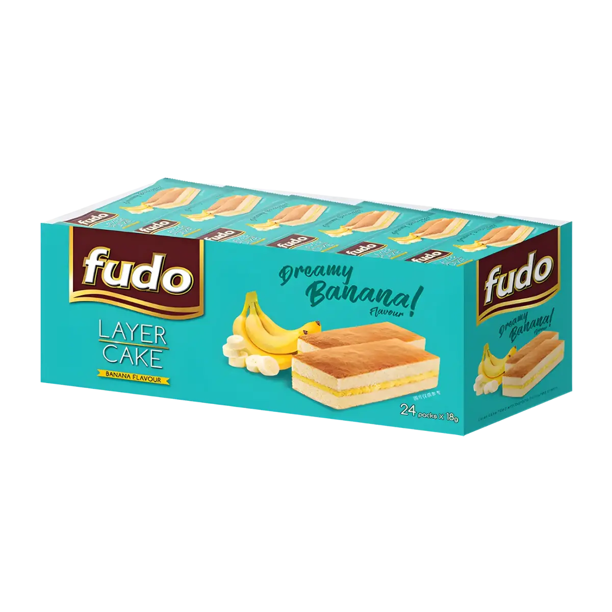 Fudo Dreamy Banana Layer Cake 24Pk 432G 1