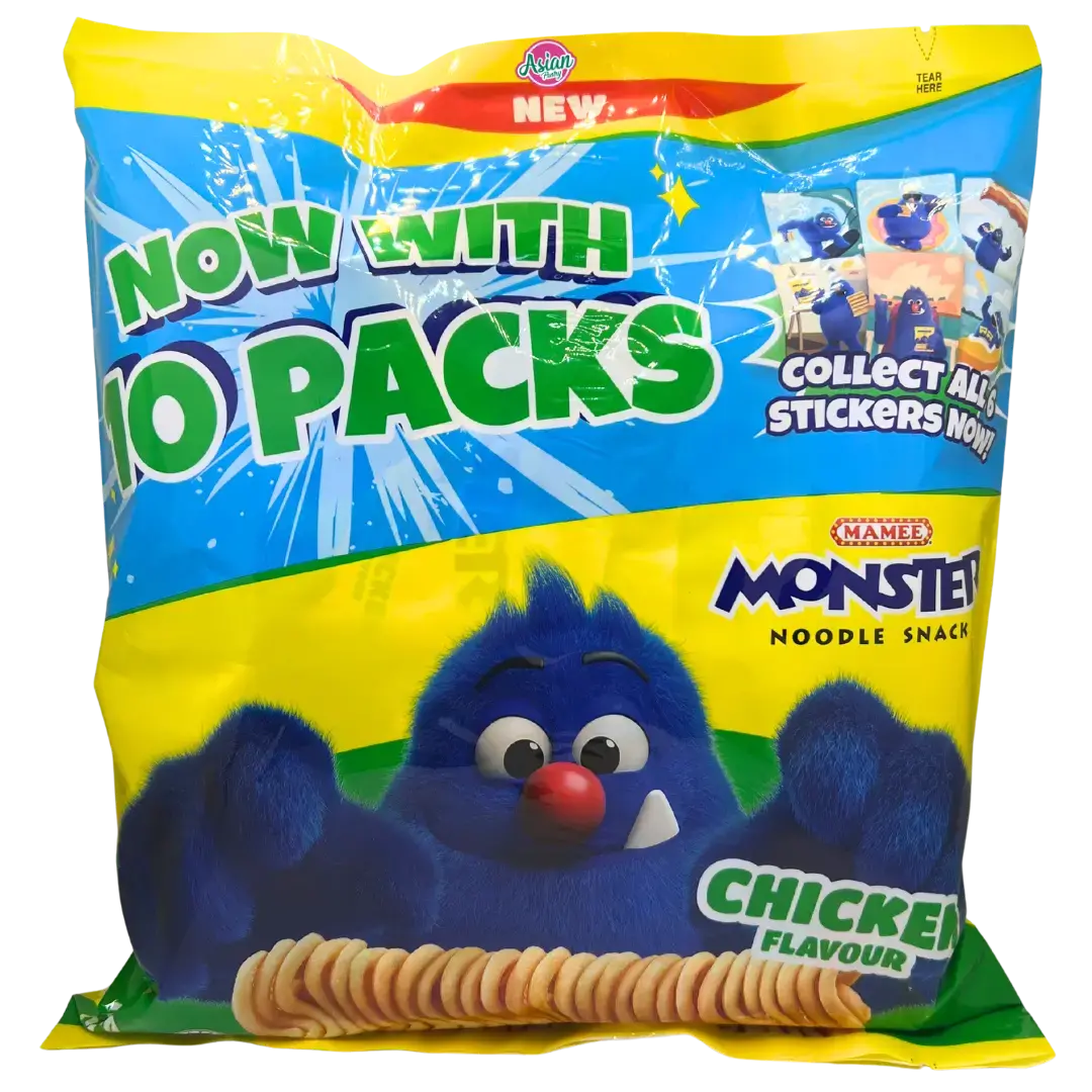 Mamee Monster Noodle Snack Chicken 10Pk 250G 1