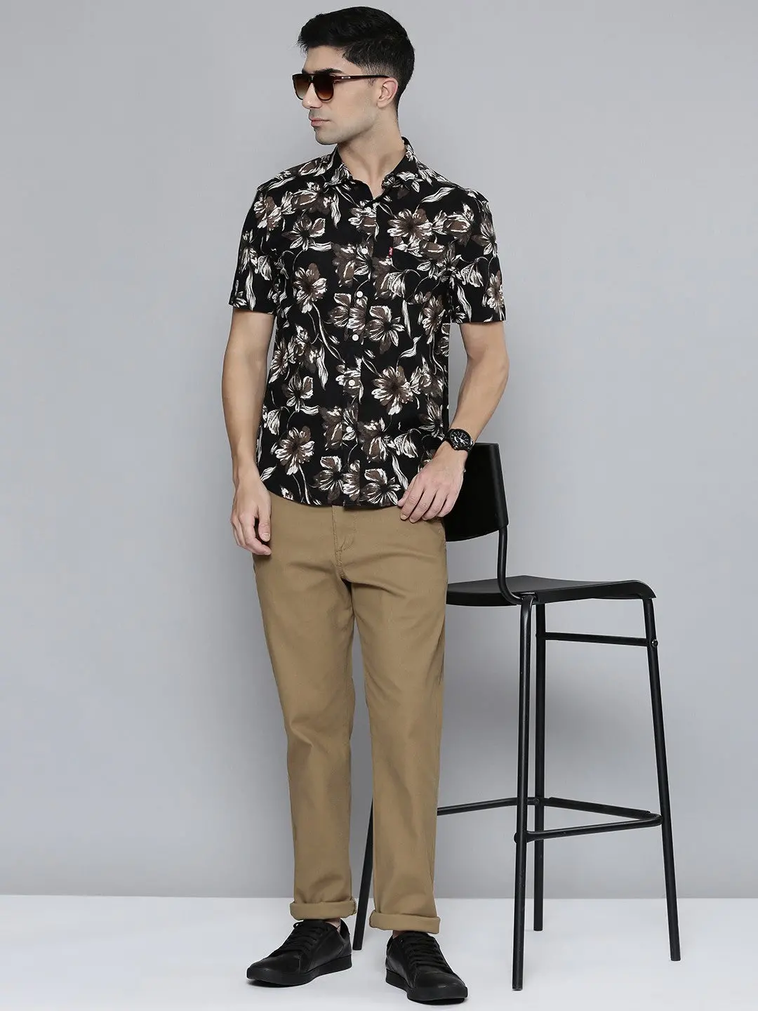 Men's Brown Slim Fit Chinos 1