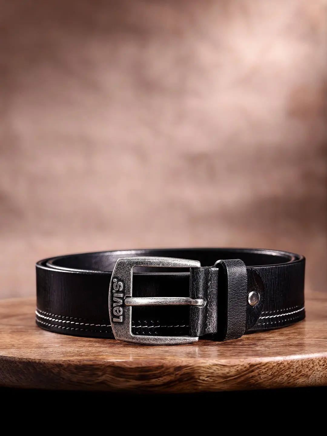 Men's Black Solid Belt 1