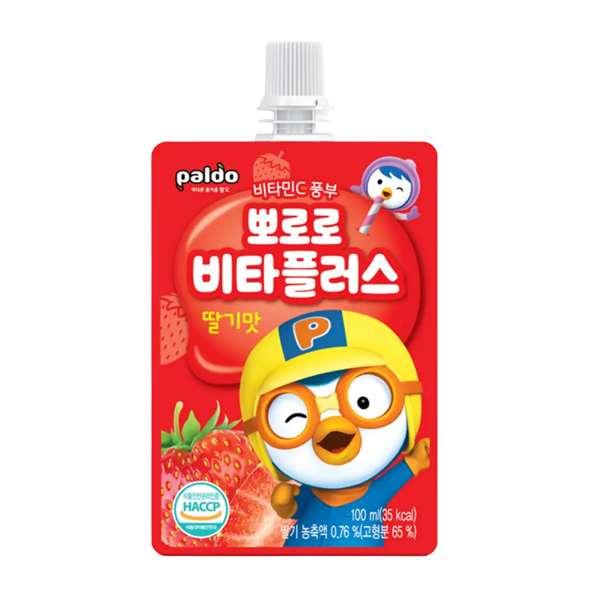 Paldo Pororo Vita Plus Strawberry Flavour 100Ml 1