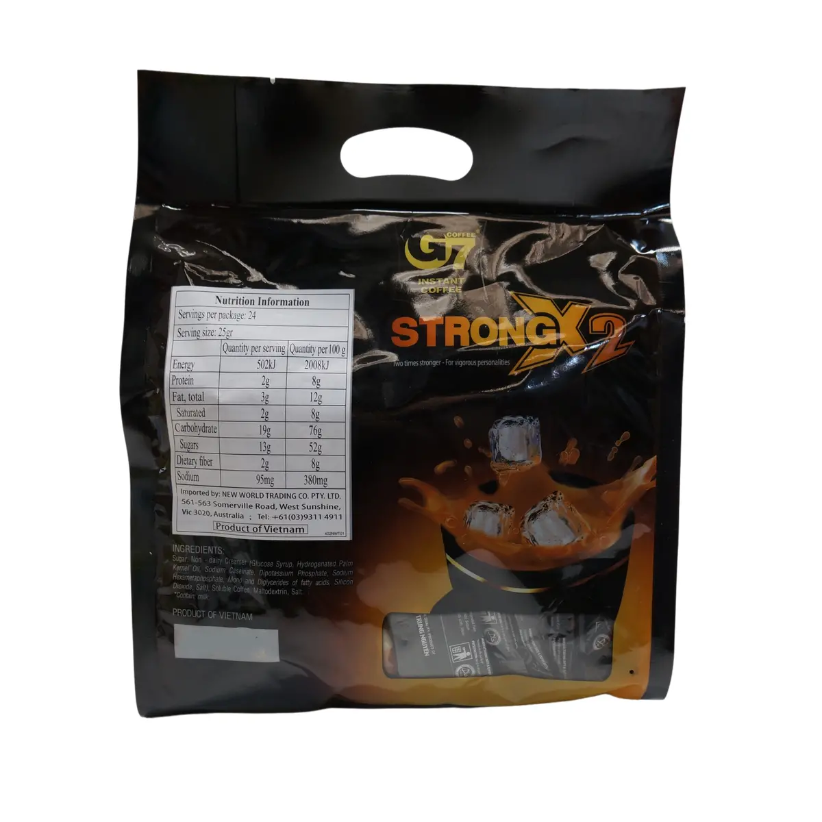 Trung Nguyen G7 Instant Coffee X2 Strength 24 Sticks 600G 2