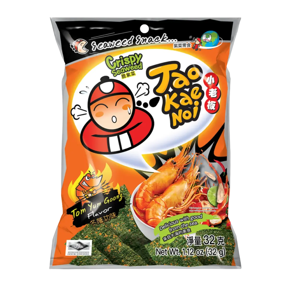 Tao Kae Noi Crispy Seaweed Tom Yum Goong Flavour 32G 1
