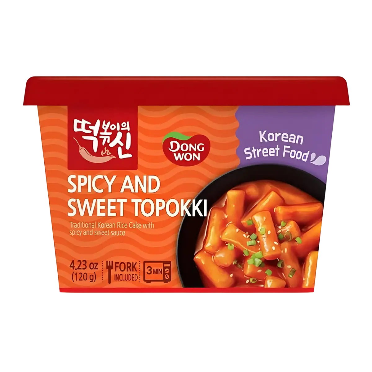 Dongwon Rice Cake Spicy & Sweet Tteokbokki Cup 120G 1