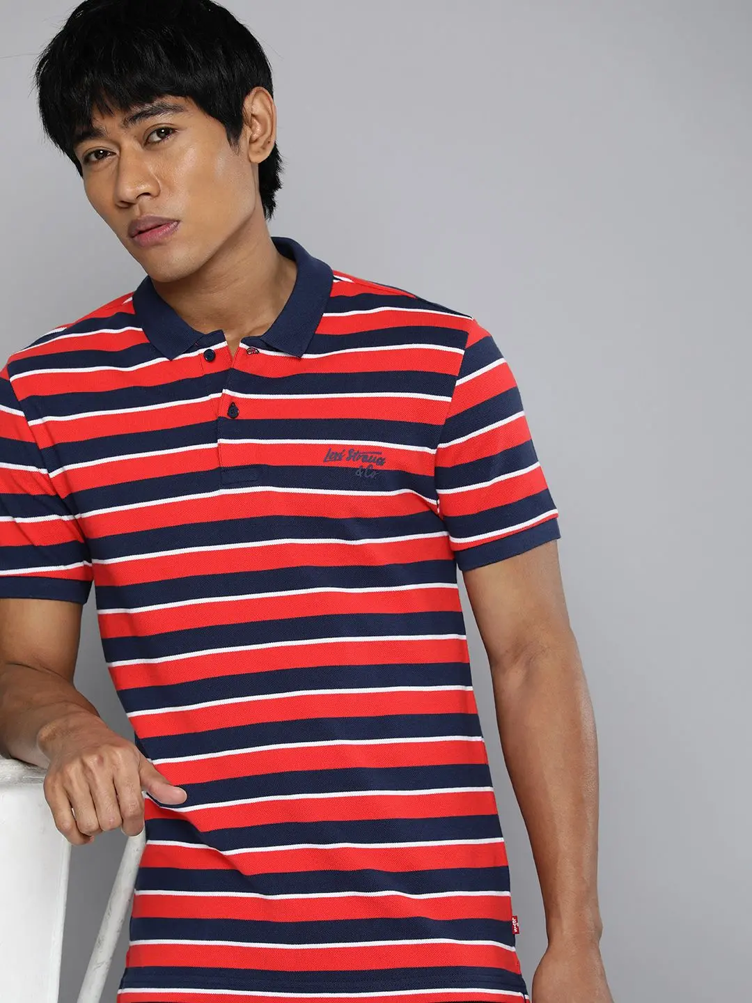 Men's Striped Polo T-Shirt 1