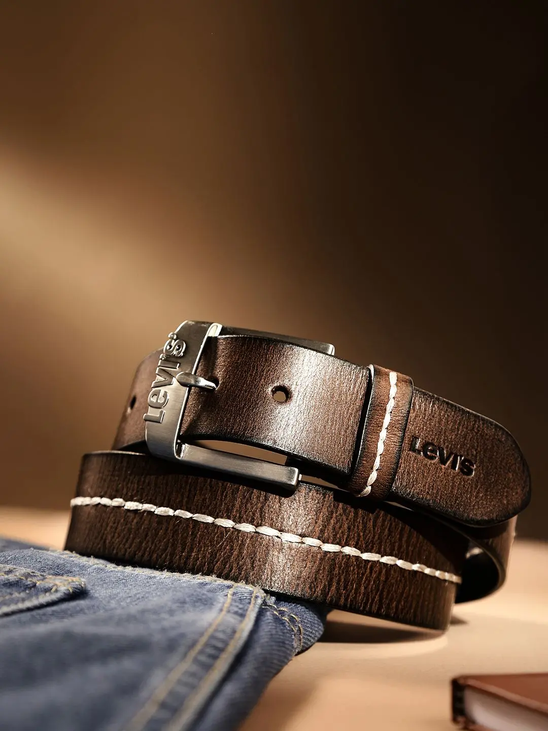 Men's Brown Textured Belt 1