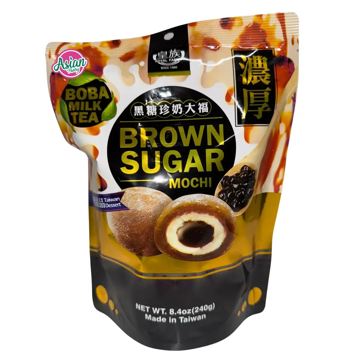 Royal Family Brown Sugar Boba Milk Tea Flavour Mochi 240G 1