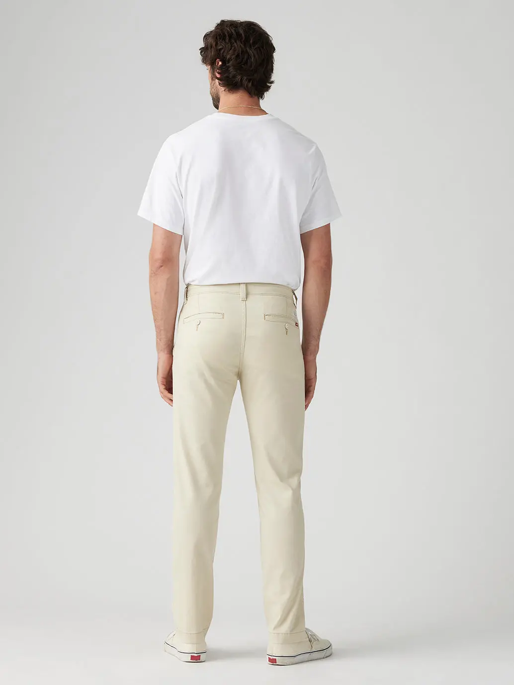 Men's Cream Regular Fit Chinos 4