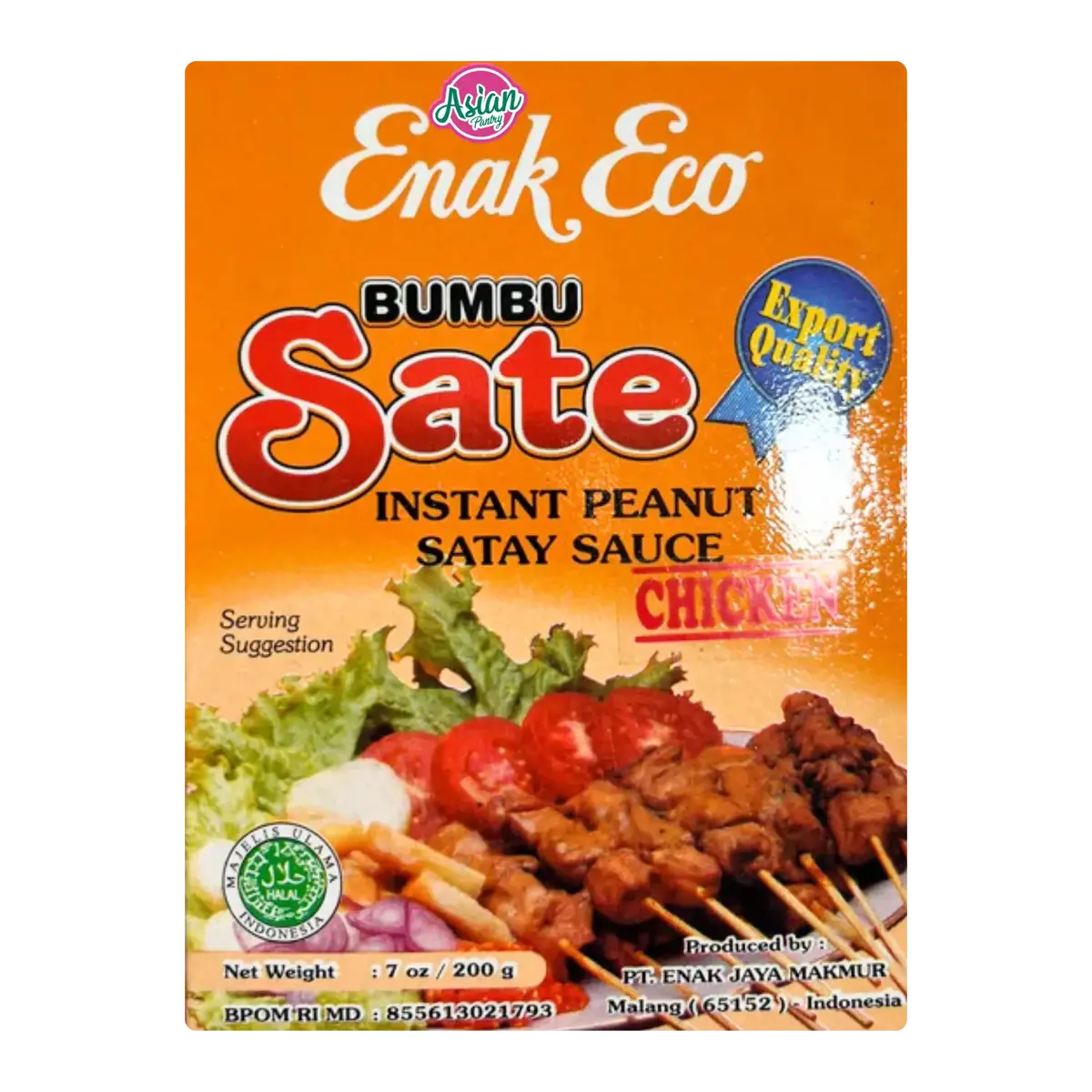 Enak Eco Bumbu Sate Instant Peanut Satay Sauce (Chicken) 185G 1