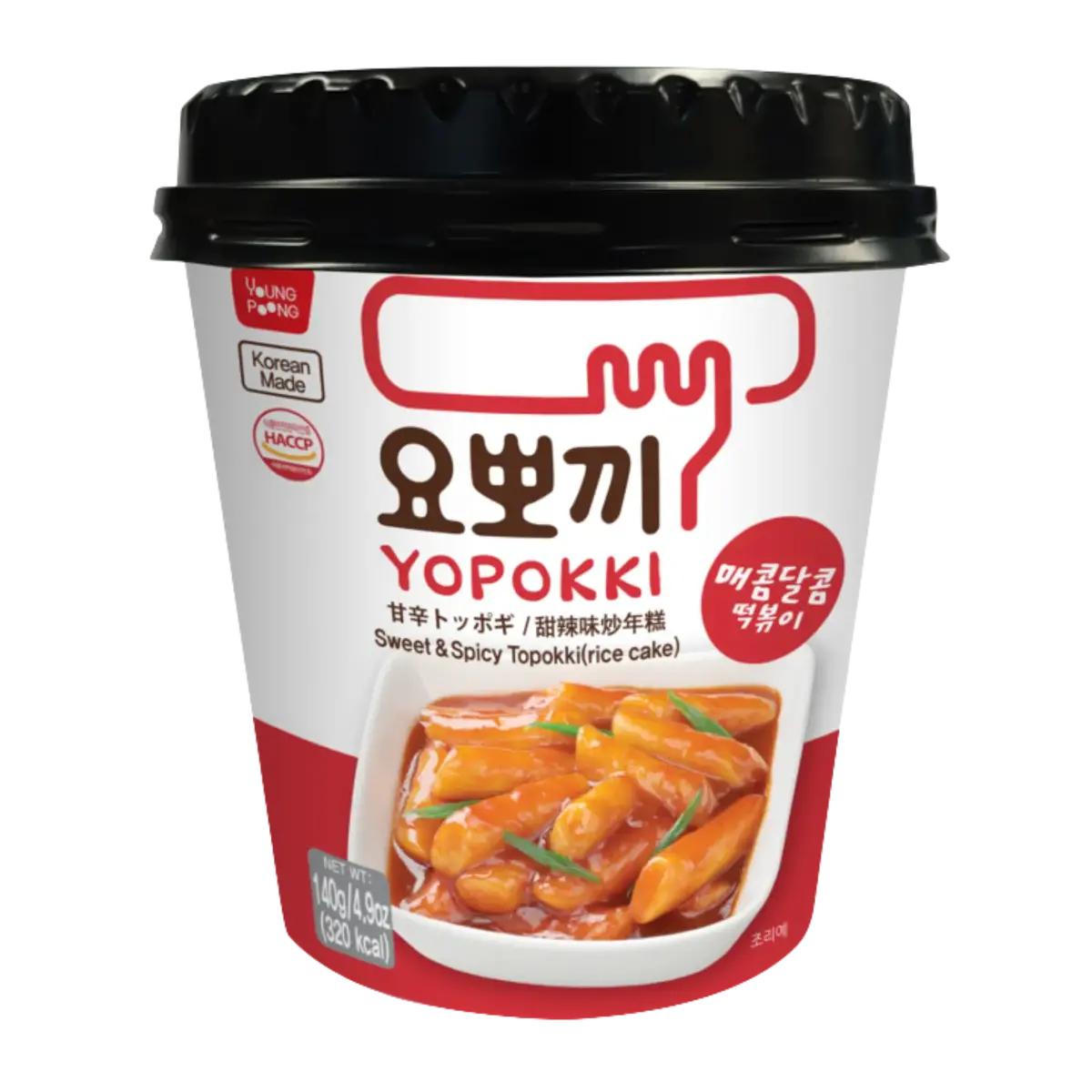Yopokki Sweet & Spicy Tteokbokki Cup 140G 1