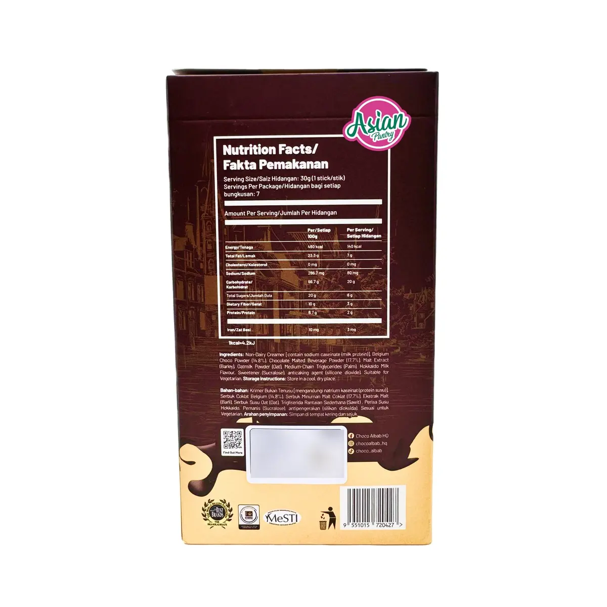 Choco Albab Belgian Chocolate Drink - Mini 7 Sachets 210G 2