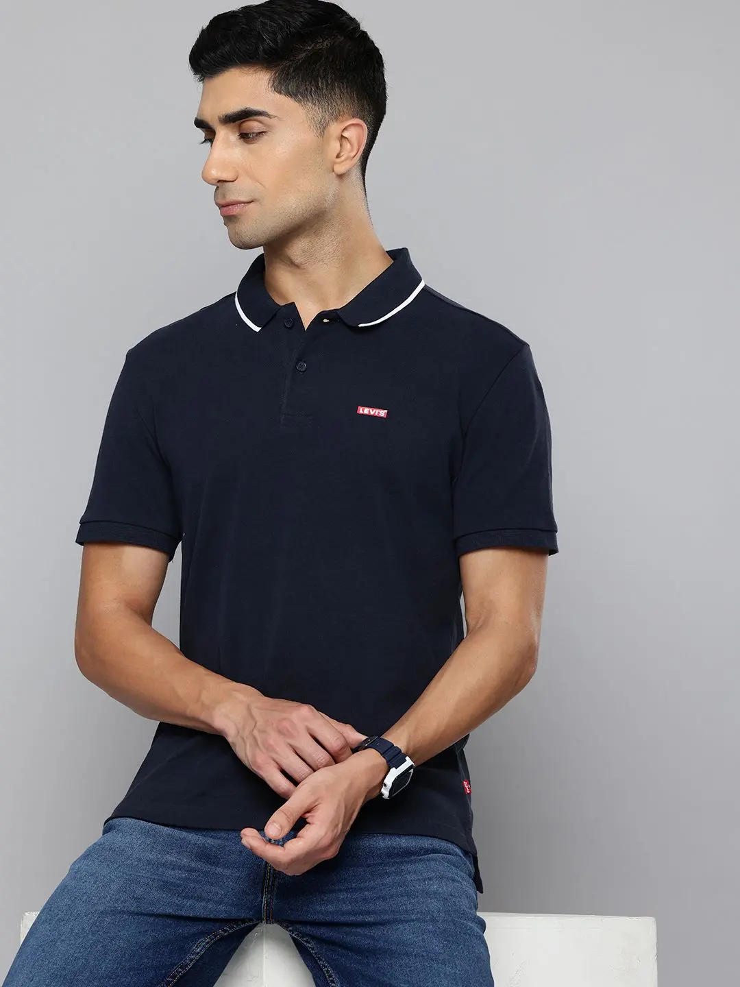 Men's Solid Polo T-Shirt 1