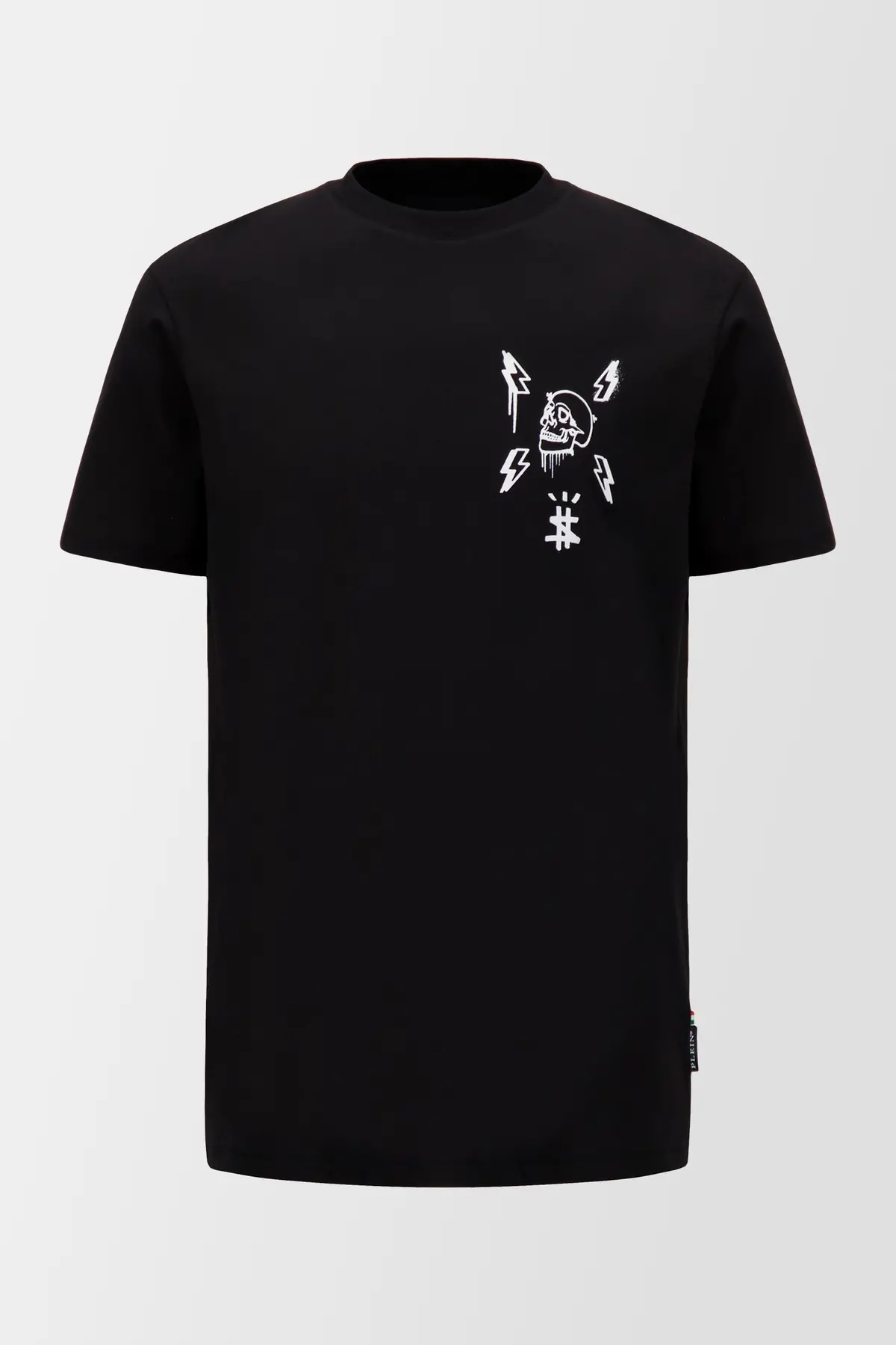 Philipp Plein Black Round Neck Ss Hexagon T-Shirt 1