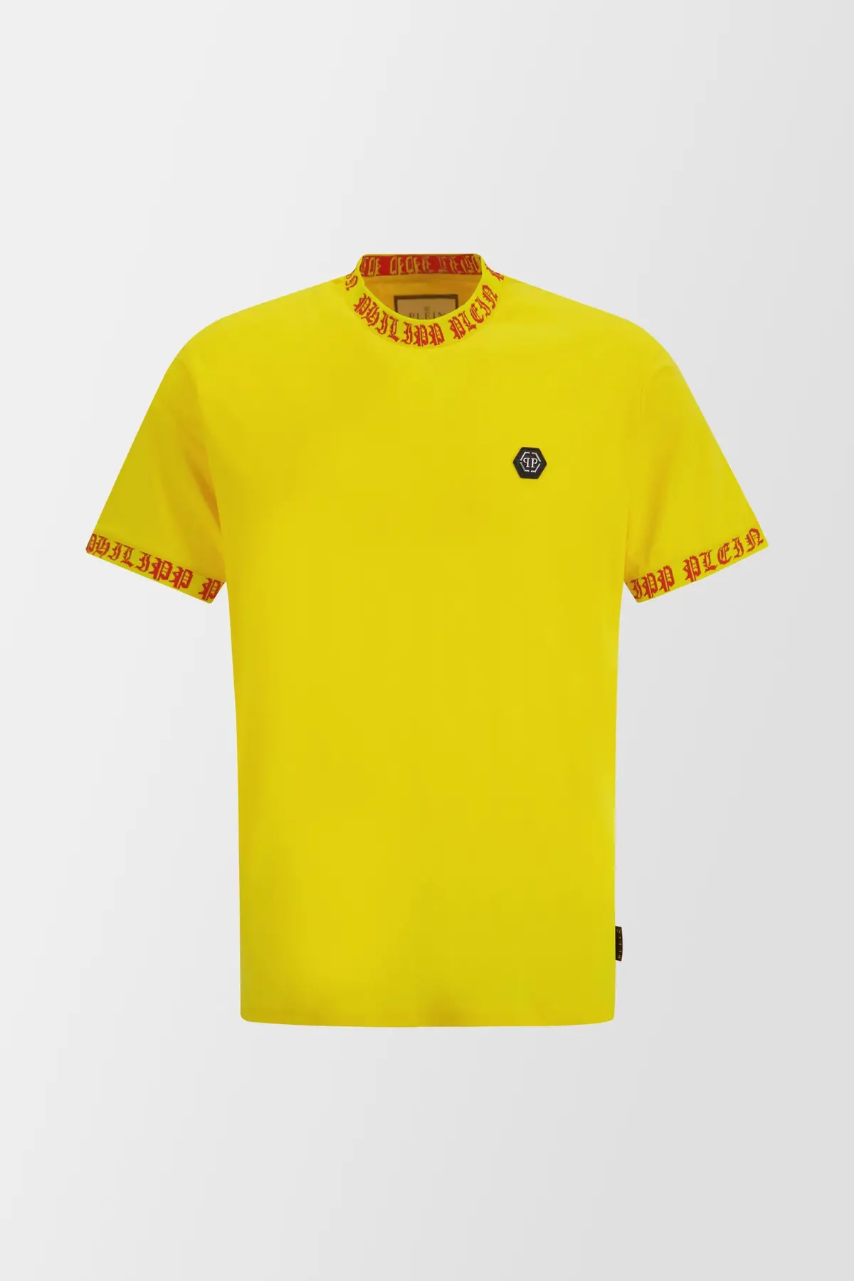 Philipp Plein Yellow Round Neck Ss T-Shirt 1