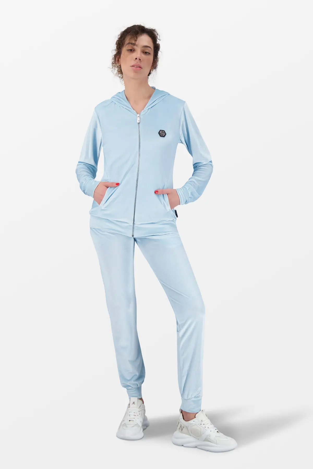 Philipp Plein Light Blue Crystal Skull Tracksuit 1