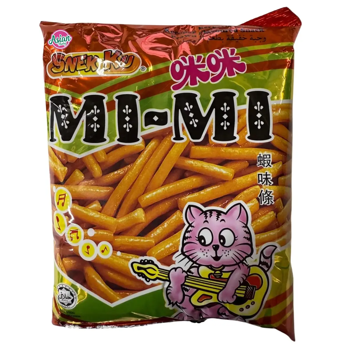 Snek Ku Mi Mi Prawn Flavoured Snack 70G 2