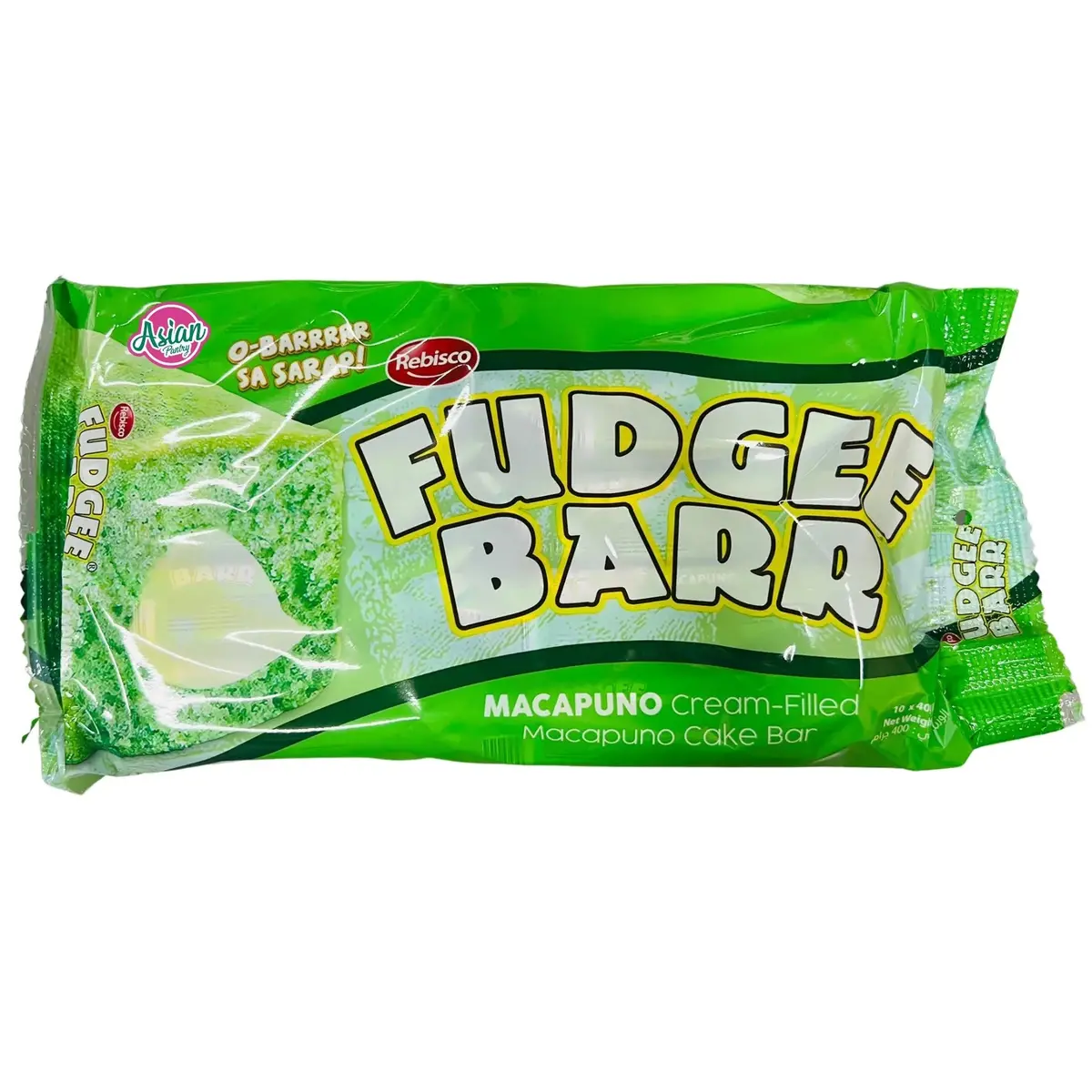 Rebisco Fudgee Barr Macapuno Cream-Filled Cake Bar  400G 1