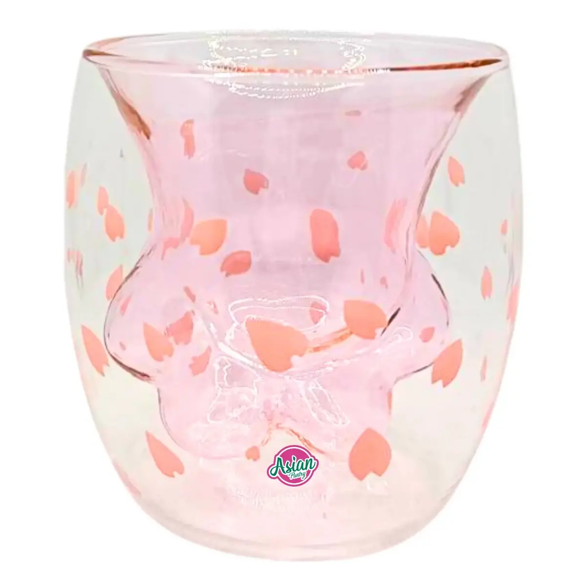 Asian Pantry Sakura Cat Paw Glass Cup 1