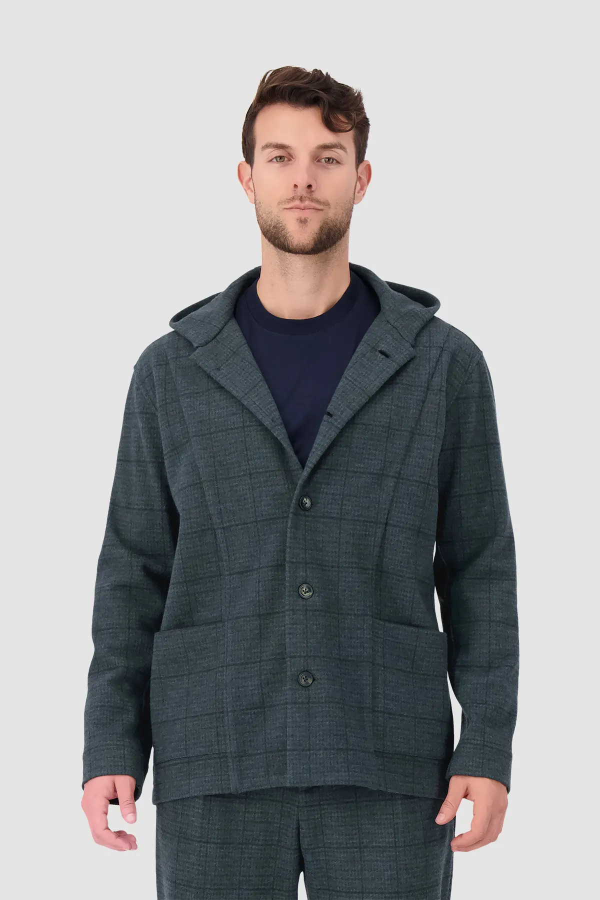 Kiton Green Plaid Blazer 2