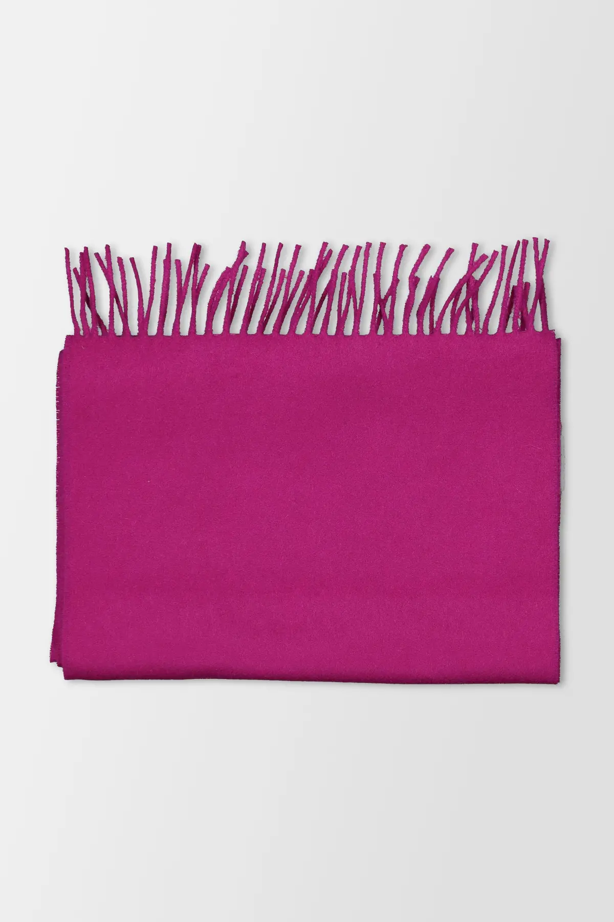 Joshua Ellis Fuchsia Classic Tassel Hem Scarf 1