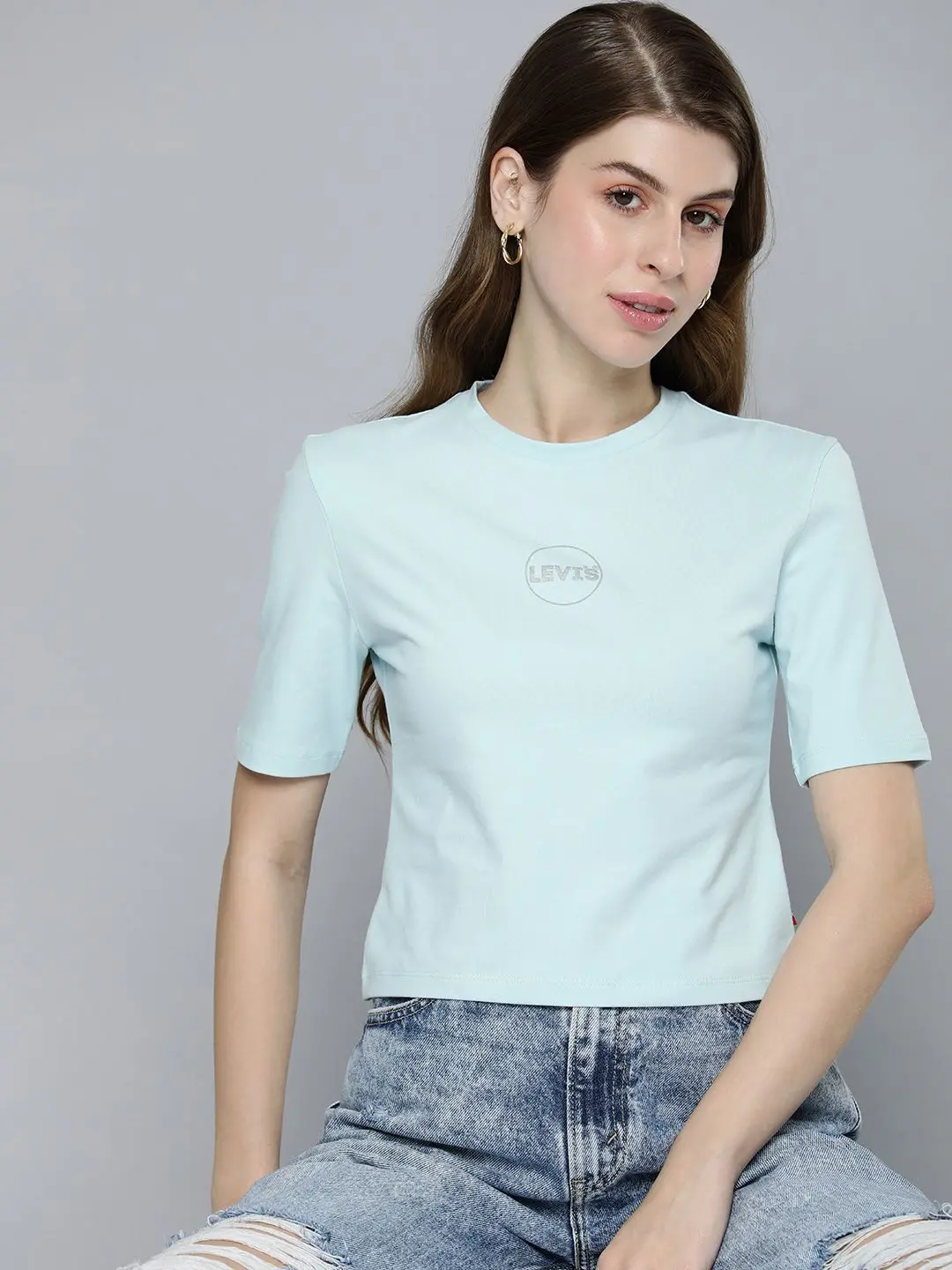 Women's Brand Logo Slim Fit T-Shirt 1