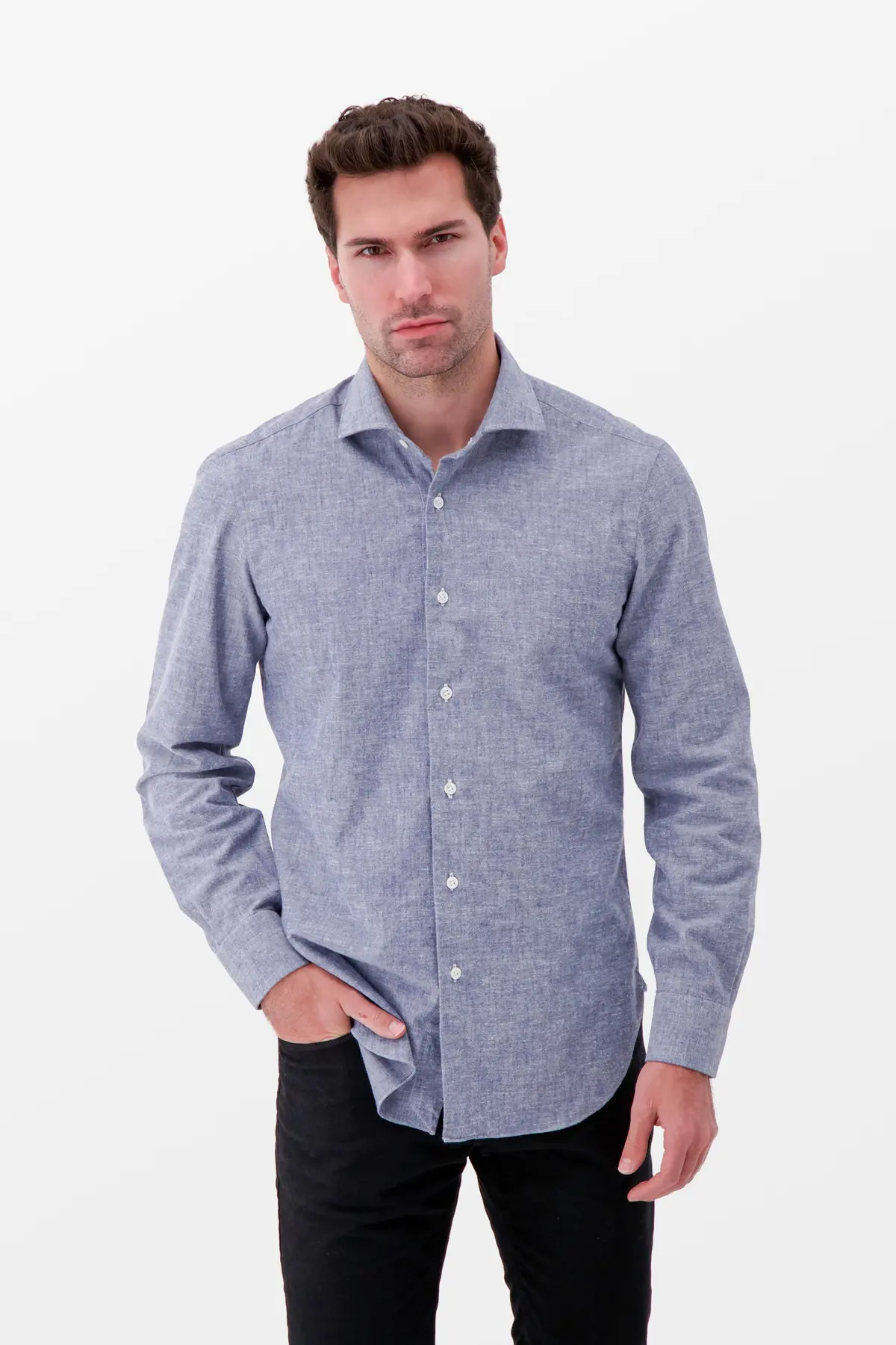 Barba Napoli Blue Classic Shirt 1