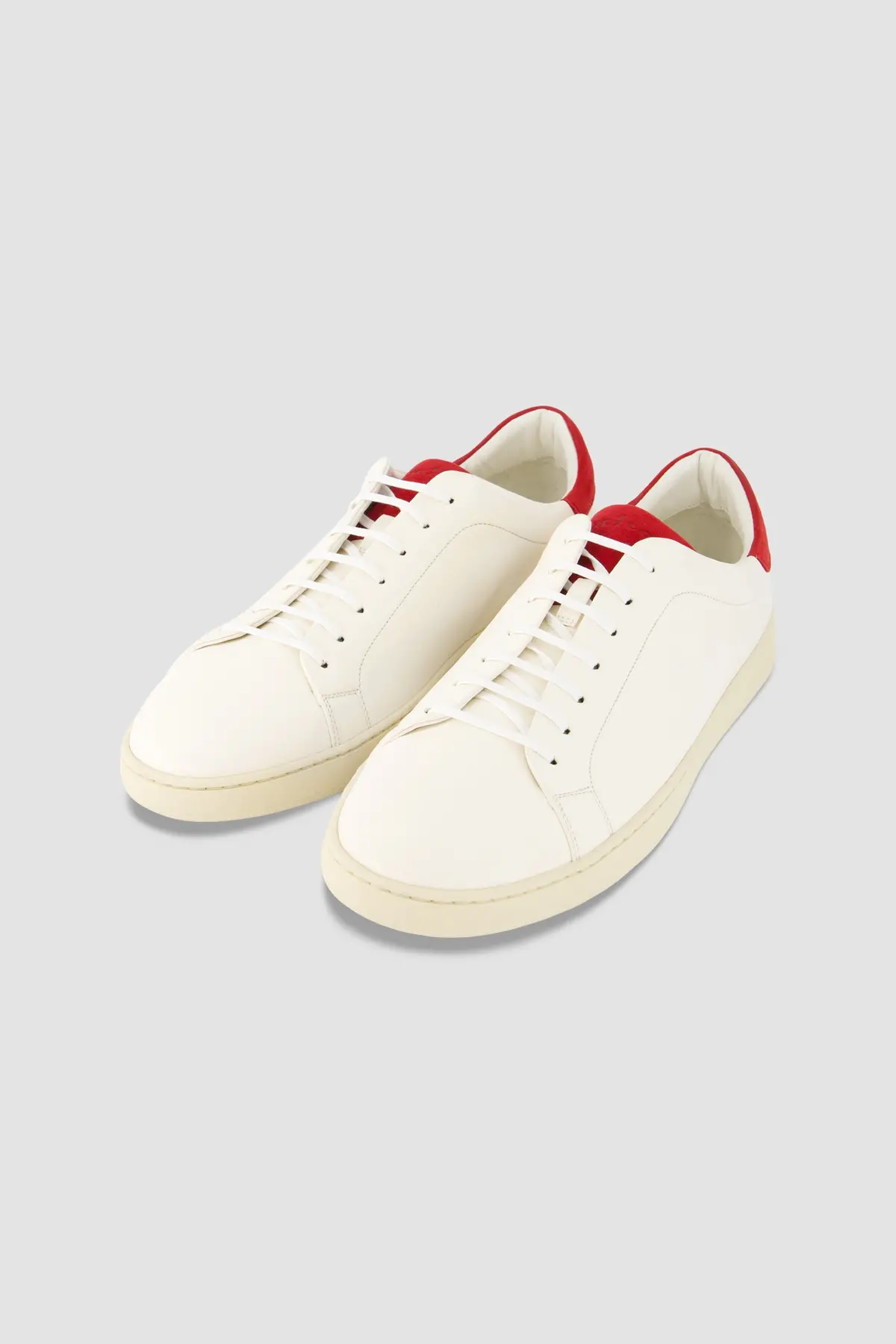 Kiton Off White Leather Sneakers 1