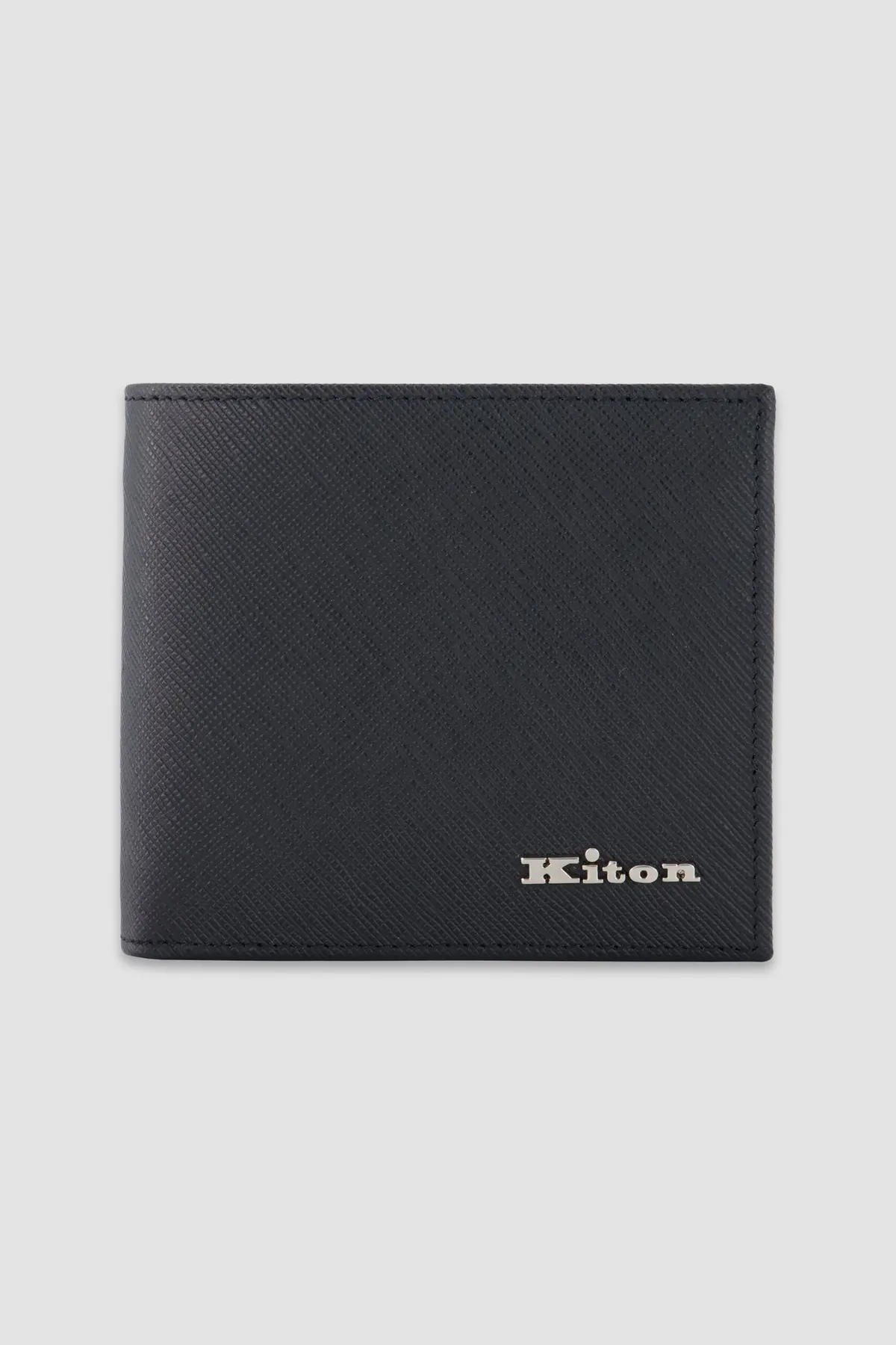 Kiton Black Calfskin Bi-Fold Wallet 1