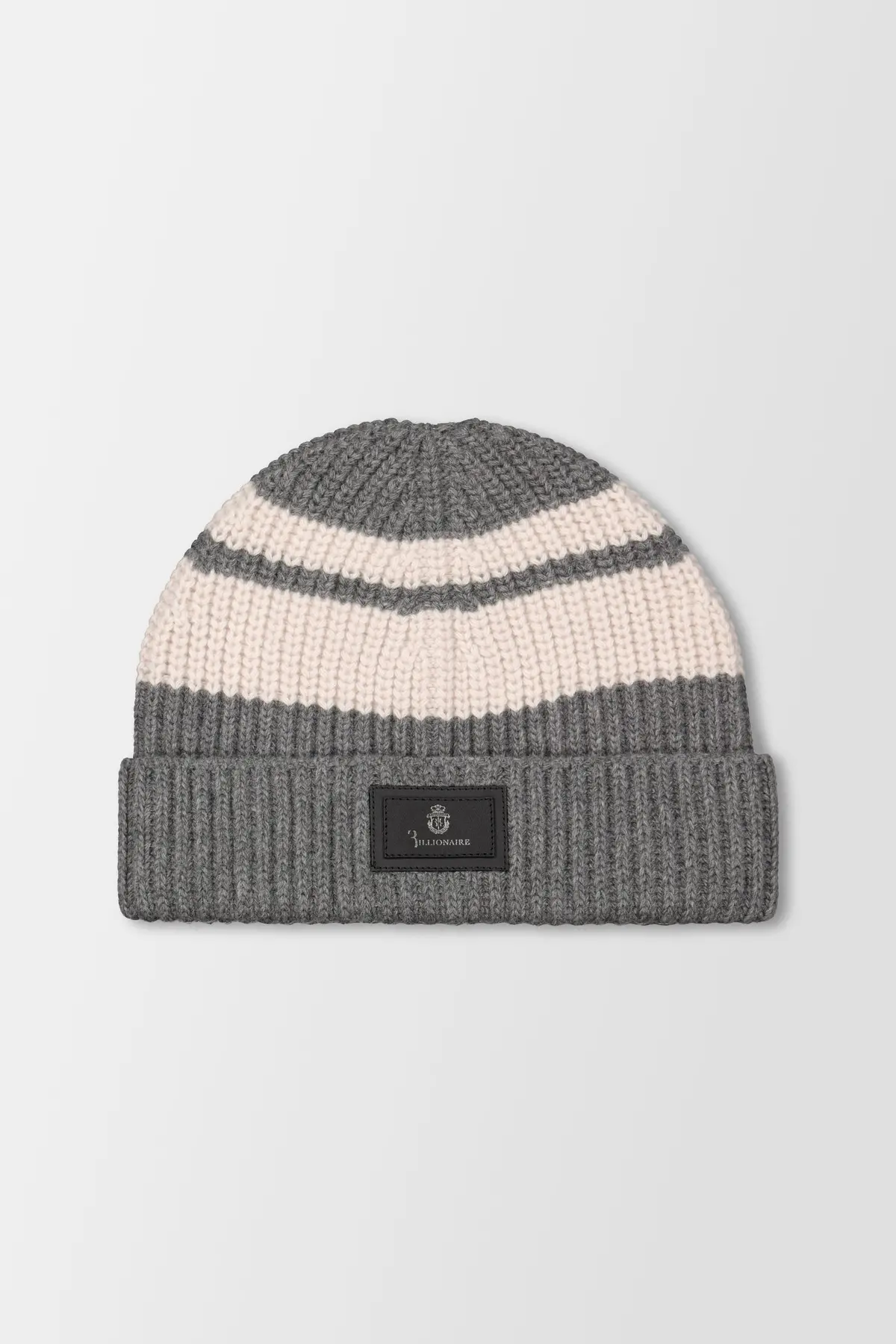 Billionaire Grey/Beige Stripes Beanie 1