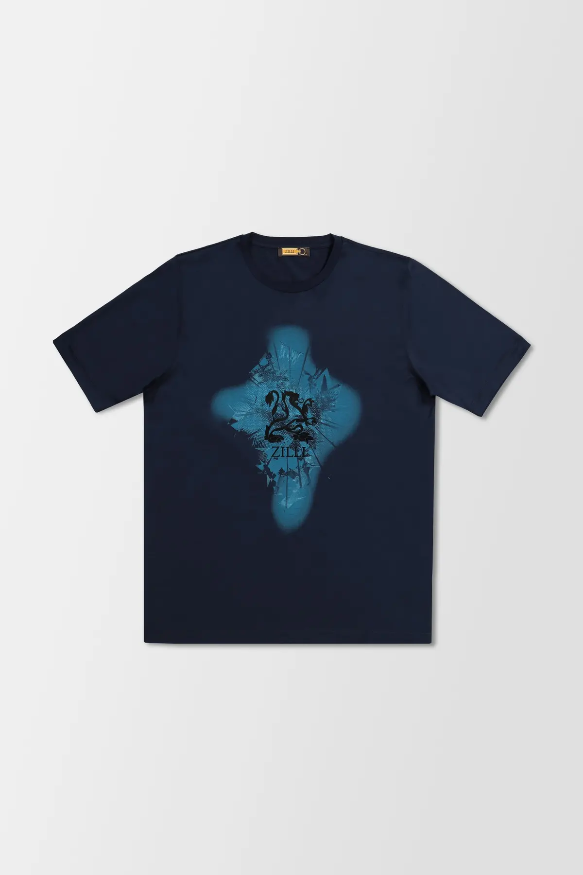 Zilli Blue Lion Flock T-Shirt 1