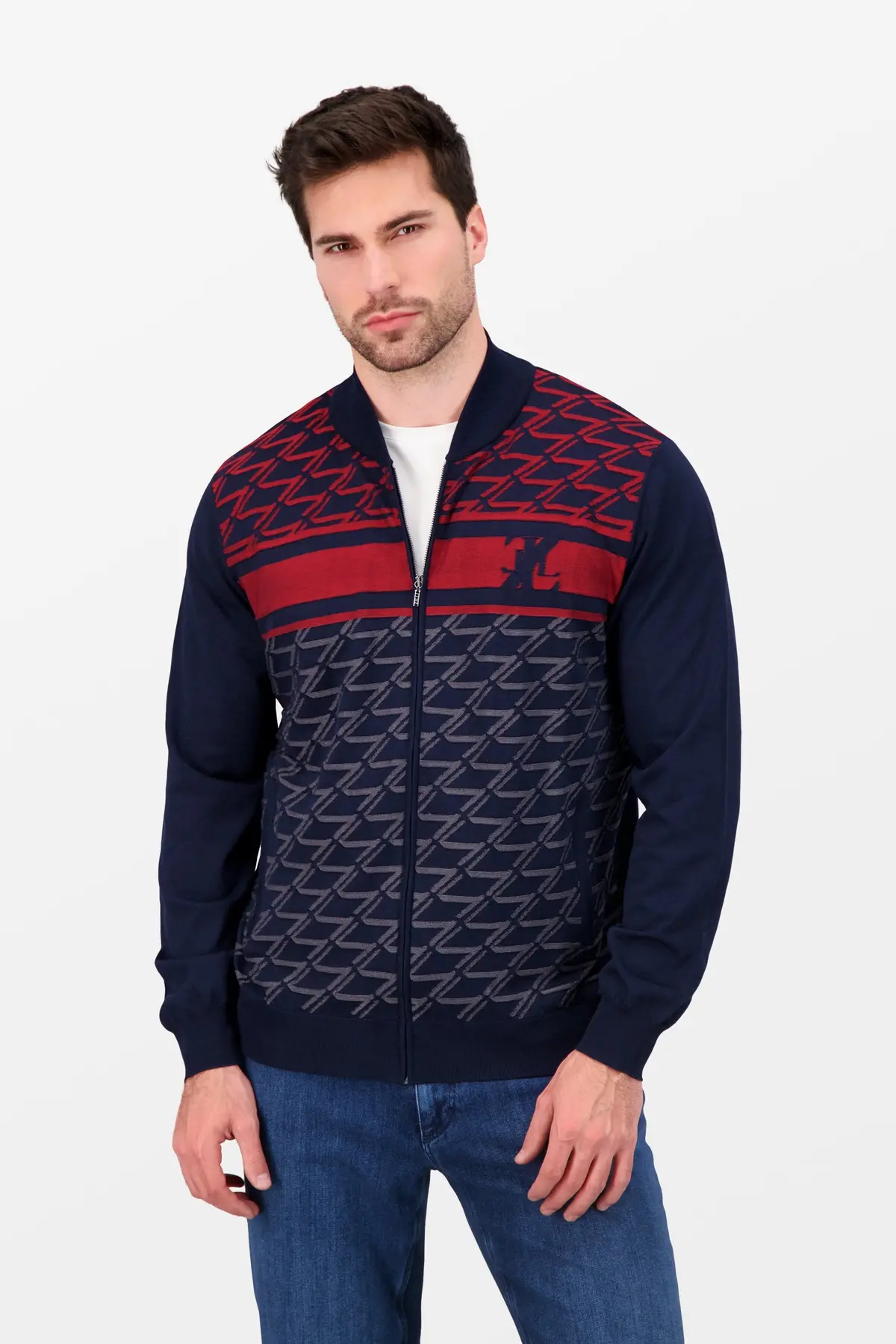 Zilli Navy Zip Sweater 1