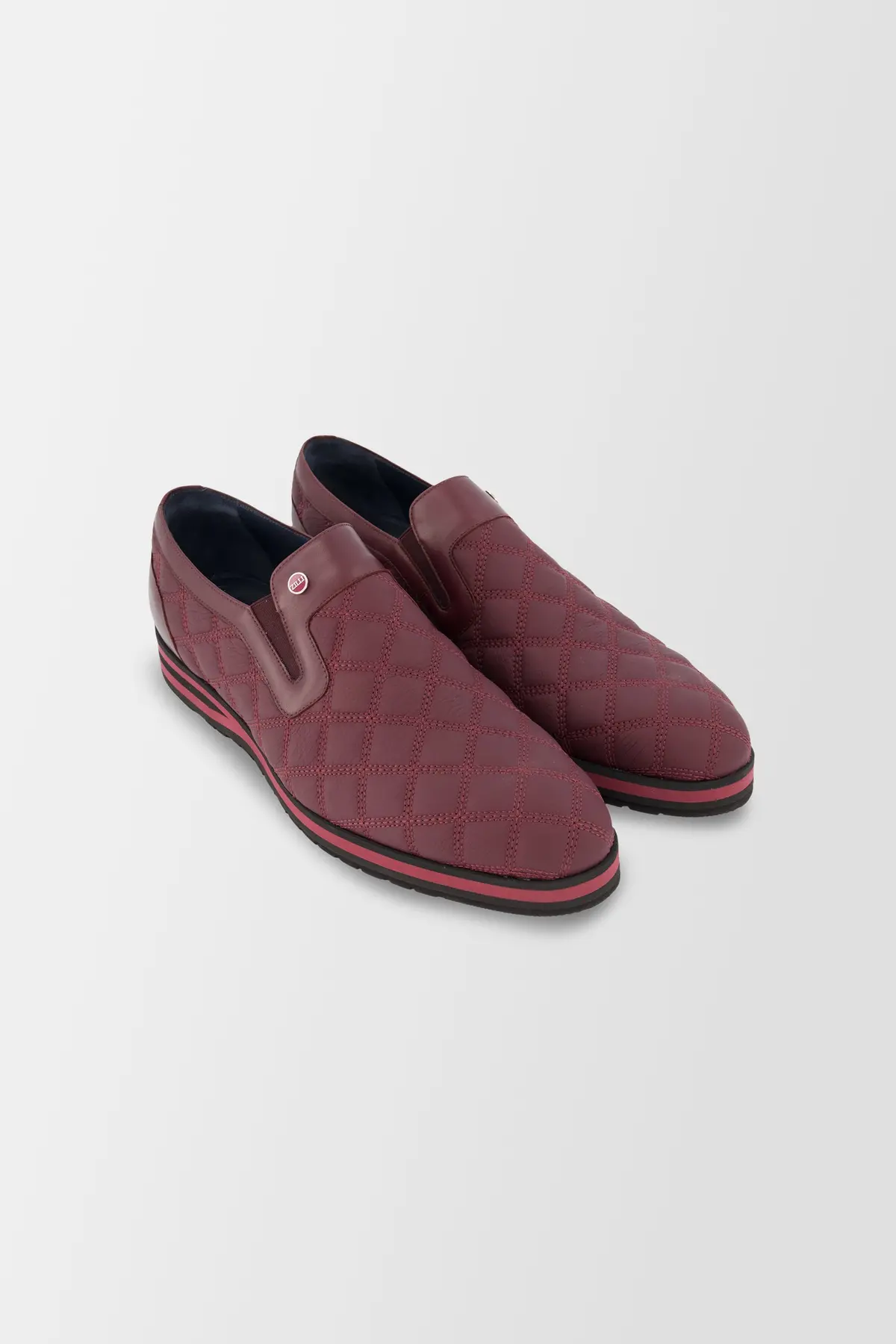 Zilli Chianti/Bordeaux Boston Matelasse Slip-Ons 1