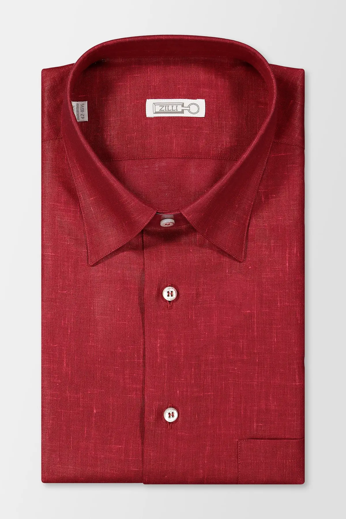 Zilli Red Linen Half Sleeves Shirt 1