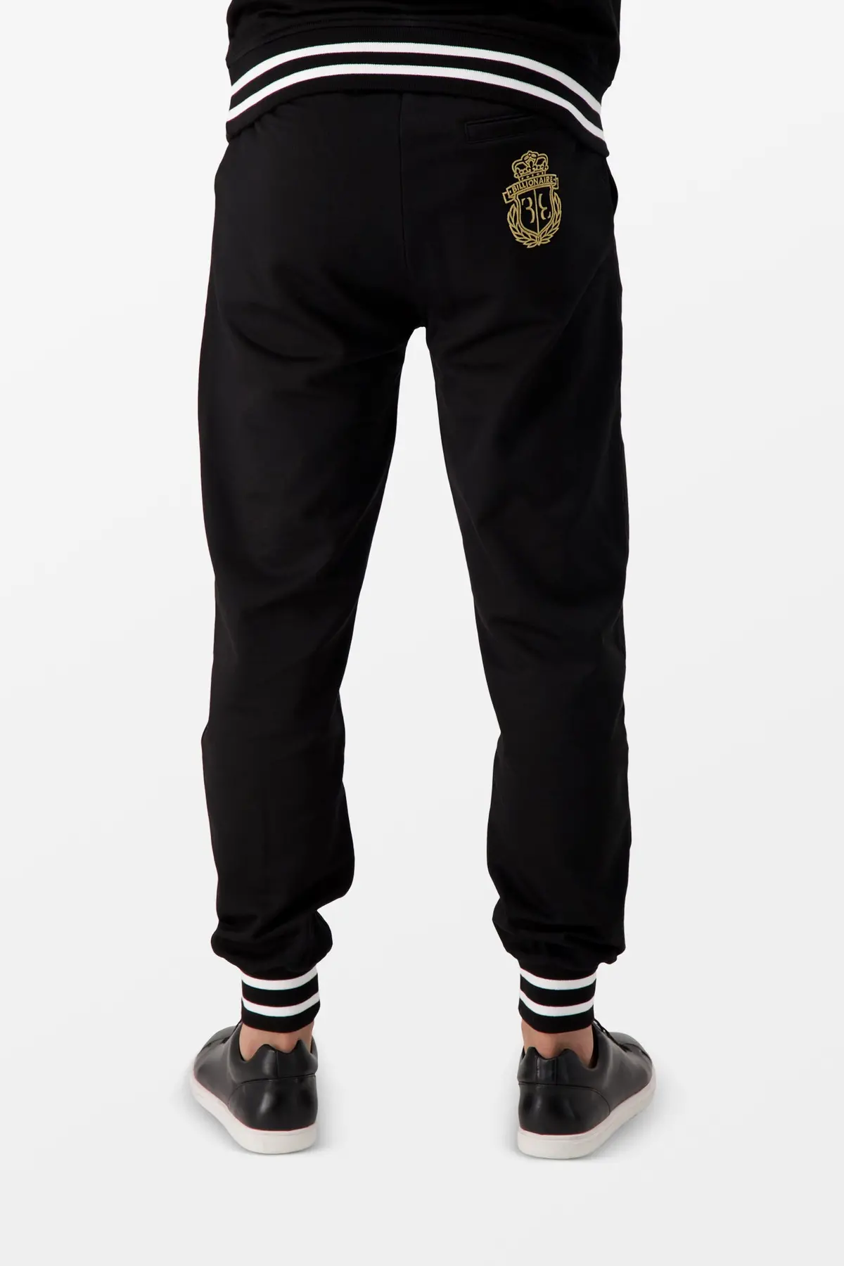 Billionaire Black/Gold Crest Jogging Trousers 5