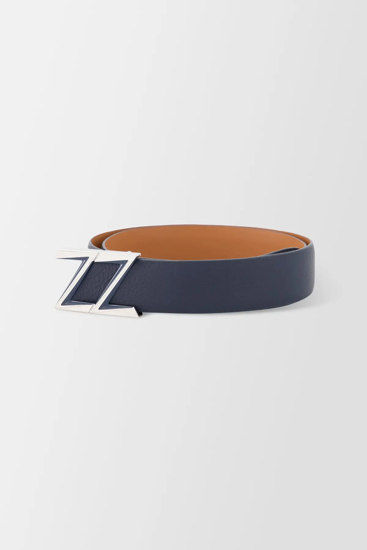Zilli 35Mm Blue Boston Z Buckle Belt 1