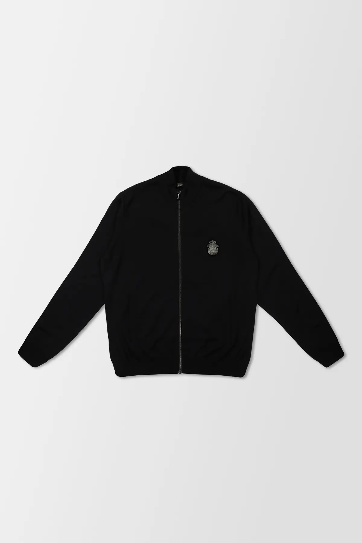 Billionaire Black Full Zip Crest Pullover 1