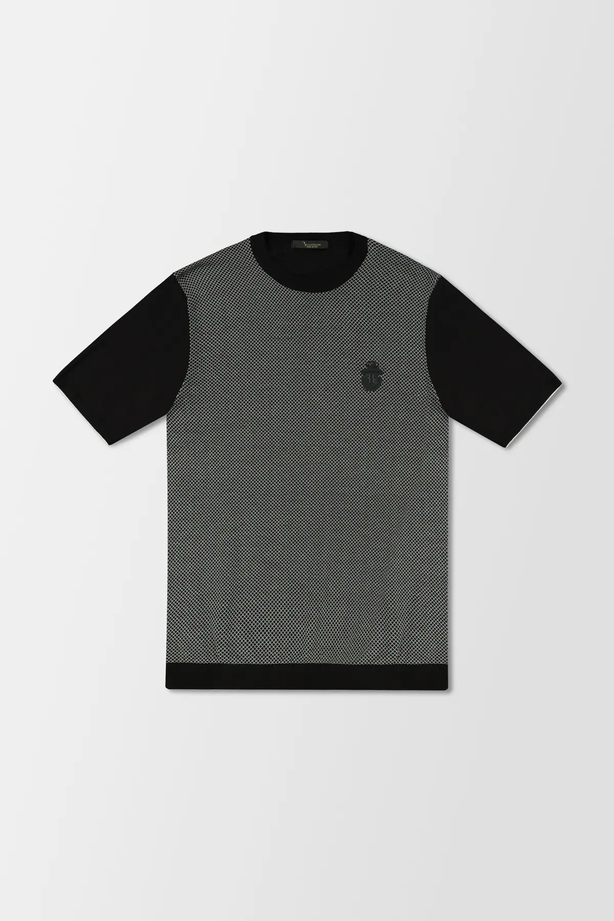 Billionaire Black Ss Crest Round Neck Pullover 1