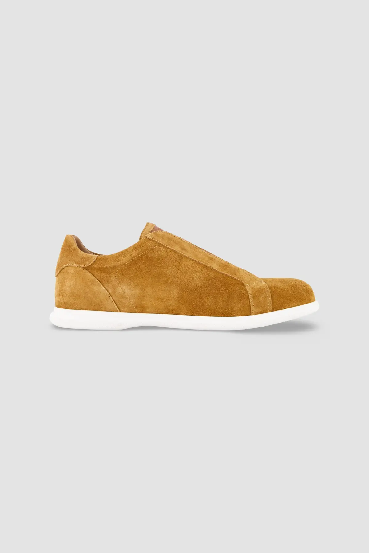 Testoni Senape/White Suede Calf Casual Elba Sneakers 1